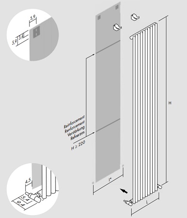 Радиатор Antrax AV 25S, чертеж