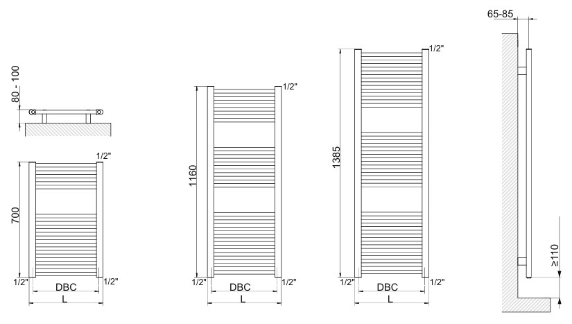 Размерный ряд Cordivari LISA