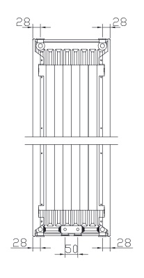 Подключение вертикального радиатора Еникс План Арт