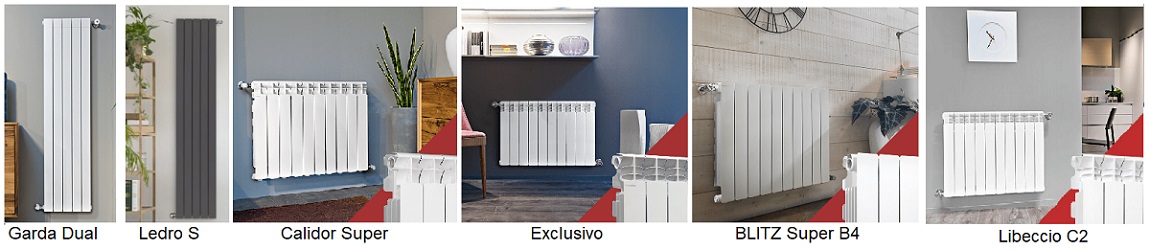 Модельный ряд секционных радиаторов из алюминия ТМ Fondital