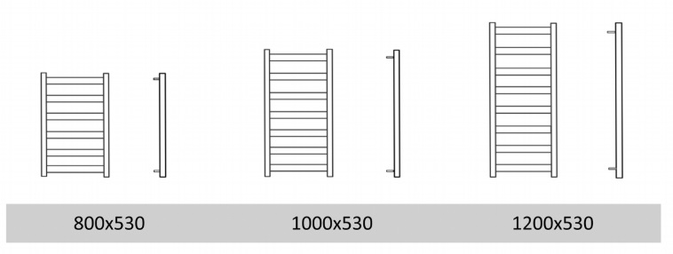 Размеры полотенцесушителя Bull