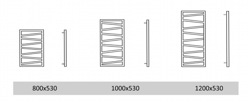 Размер полотенцесушителя Генезис