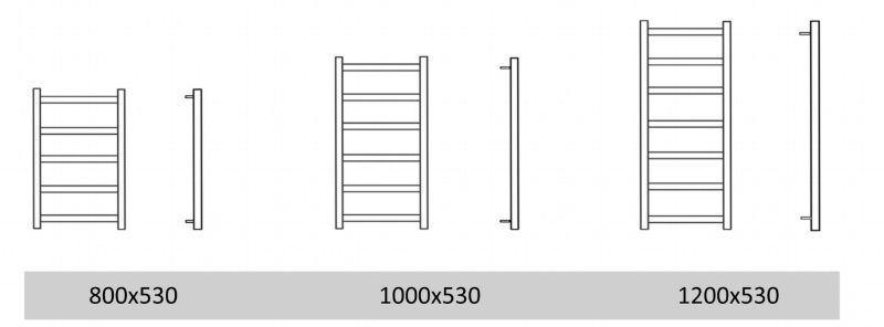 Размер полотенцесушителя Genesis Aqua Minimal