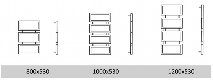 Размеры полотенцесушителя Genesis Aqua Quattro