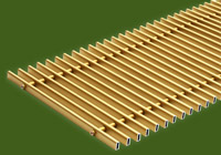 Алюминиевая решетка (Золото) ТМ Конвектор 