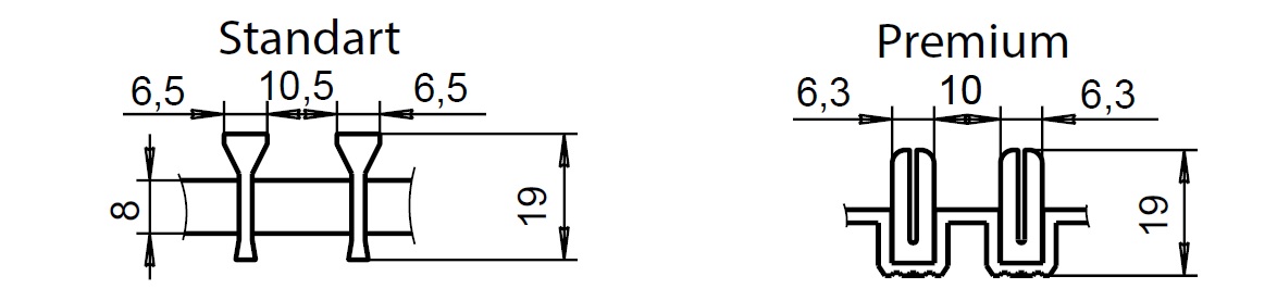 Высота алюминиевой решетки Polvax
