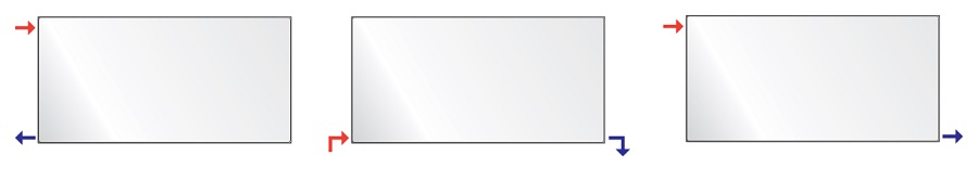 Варіанти бокового підключення радіатора Пурмо