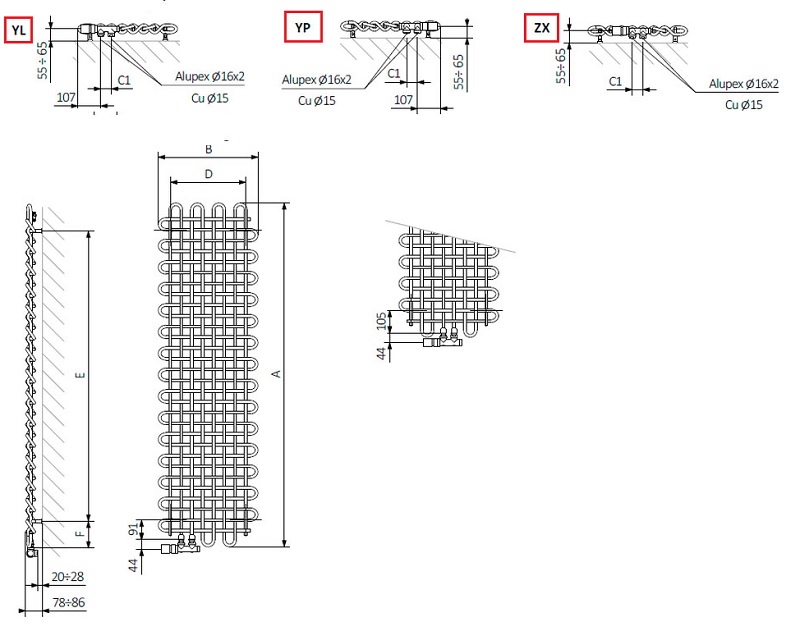 Технічні дані та варіанти підключення Terma PLC V