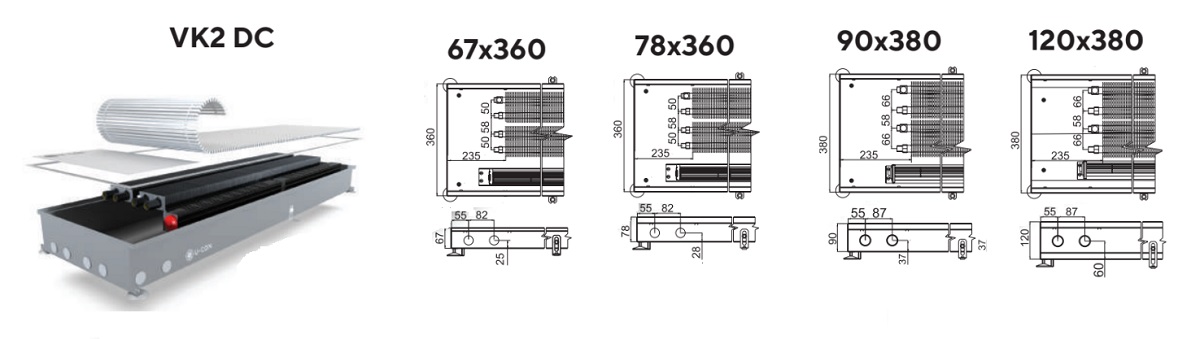 Размерная сетка U-con VK2