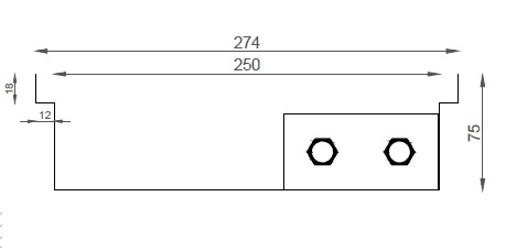 Verano VK15 (Ширина 280 мм. Глубина 75 мм)