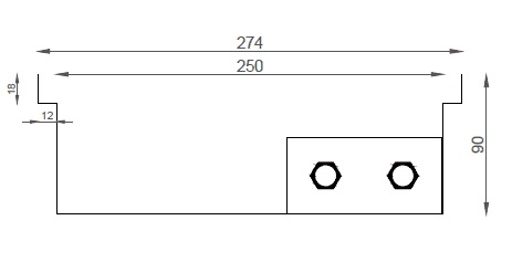 Verano VK15 (Ширина 280 мм. Глубина 90 мм)