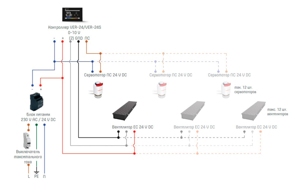 Схема подключения Вер-24