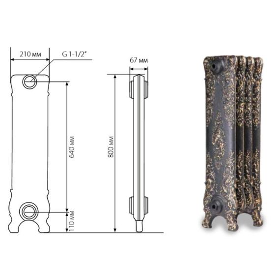 Чугунный радиатор Verona