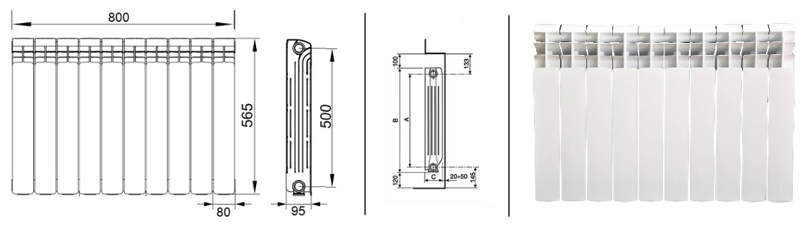 Радіатор на 10 секцій