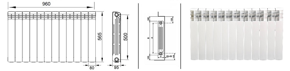 Радіатор на 12 секцій
