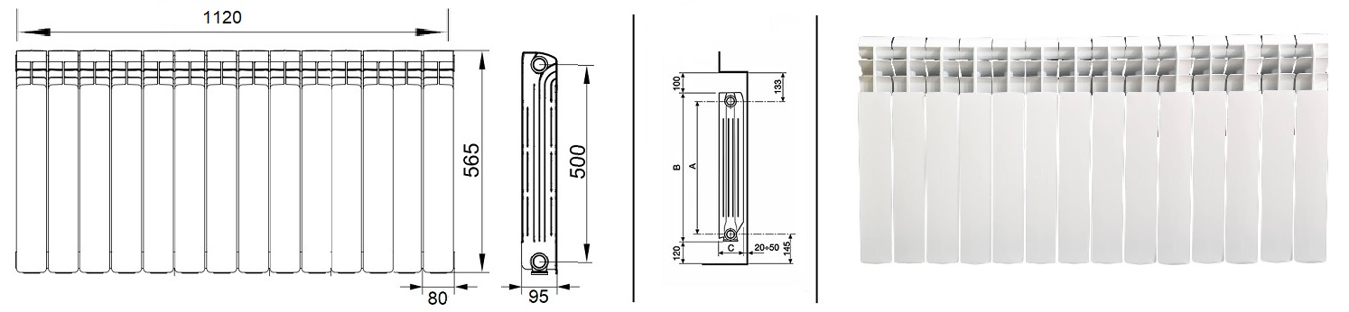 Радіатор на 14 секцій