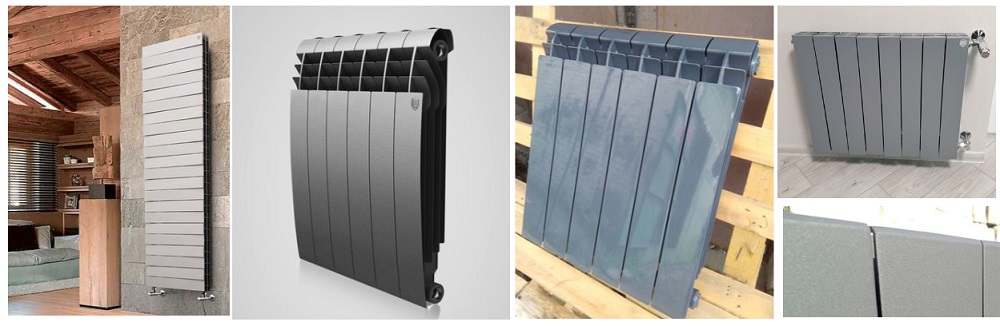 Серые биметаллические радиаторы