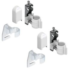 Универсальный комплект креплений GBT для трубчатых радиаторов, белые 60201002