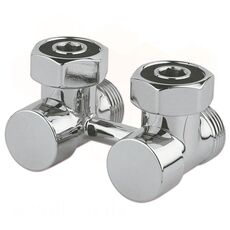 V721CB Carlo Poletti кутовий радіаторний кран нижнього підключення хром