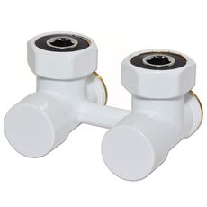 V721CB Carlo Poletti кутовий кран нижнього підключення білий