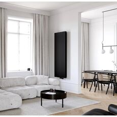 Трубчатый радиатор Luxrad Oval Double (чорный)