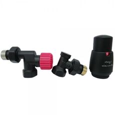 Комплект вентилів термостатичних Vario Term AXI Black matt,