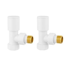 Комплект радіаторних кранів, кутовий, білий Warm Well