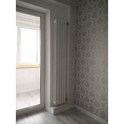 Внутрипольный конвектор + вертикальный радиатор