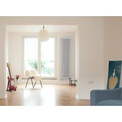 Внутрипольный конвектор + вертикальный радиатор