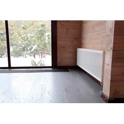 Внутрипольный конвектор + вертикальный радиатор