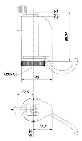 Размеры Сервопривод Schlosser