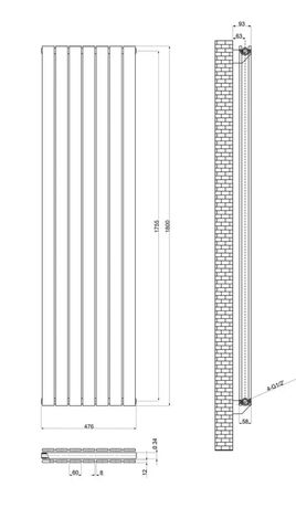 Дизайнерський радіатор ARTTIDESIGN Livorno II чорний