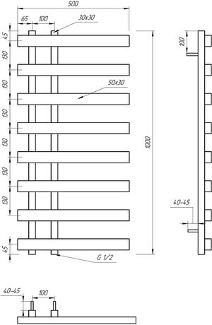 Genesis Aqua Split, чертеж 1000