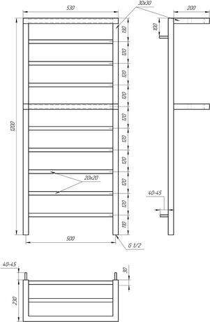Genesis Aqua Aro, чертеж 1200