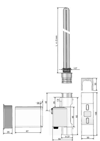 ТЕН для рушникосушарки Heatpol H+E