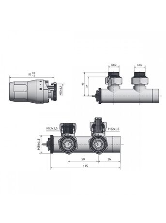 Комплект Heat Base Duo-Plex White  схема