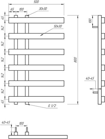 Genesis Aqua Split, чертеж 800