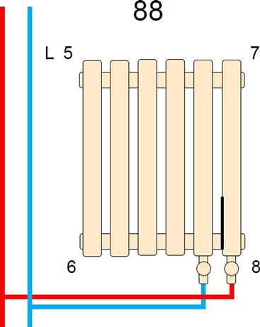 Горизонтальный трубчатый радиатор Betatherm Quantum Single