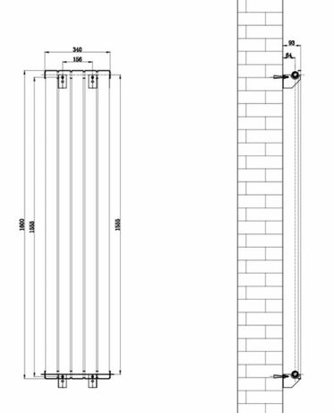 Дизайнерський радіатор ARTTIDESIGN Livorno I чорний
