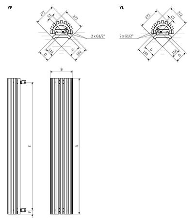 Terma Triga ANC (Угловой), схема