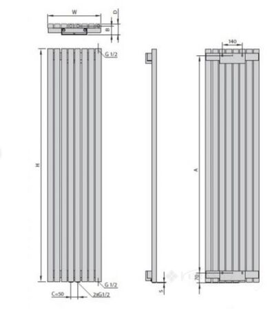 Дизайнерский радиатор Enix Santos (ST)