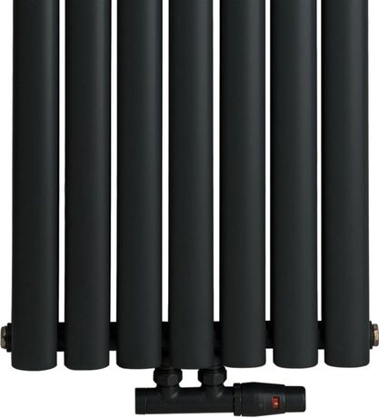 Трубчатый радиатор Luxrad Oval Double (чорный)