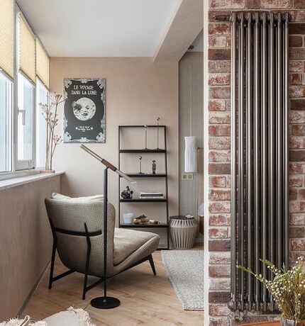 Вертикальный 2-хтрубный радиатор Zehnder Charleston