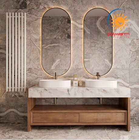 Дизайнерский радиатор Polywarm Sorbonne в ваннойДизайнерский радиатор Polywarm Sorbonne