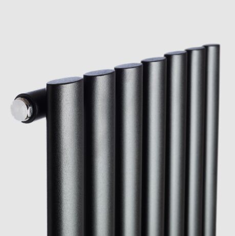 Трубчатий радіатор Luxrad Oval (чорний структурний)Трубчатий радіатор Luxrad Oval (чорний структурний)