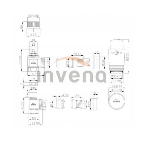 Invena CD-81-K15, чертеж