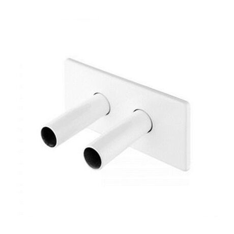 603000097.06 Двойная розетка 150/70 L50 + 2 шт латунные трубки d=22mm, белая