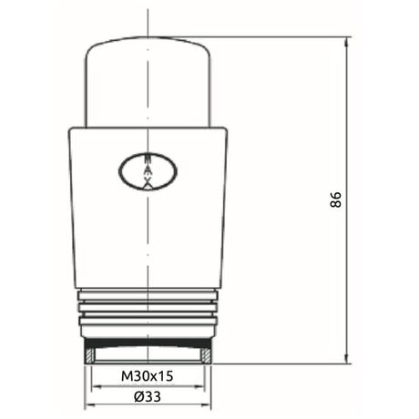 Комплект термостатический Invena CD-81-K15, черный
