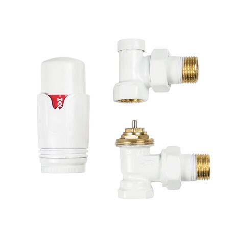 Комплект термостатичний кутовий білий Warm Well