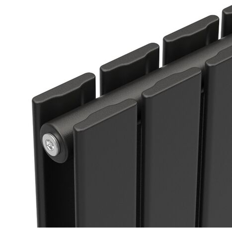 Вертикальний радіатор Largo 2-хтрубний, чорний